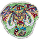 Round Elephant Tapestry Wall Art Or Round Table decor