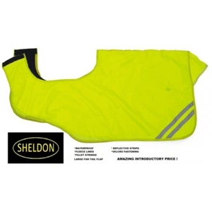 WATERPROOF RIDE ON RUG YELLOW HI VIZ FLEECE LINED *FREE POSTAGE* - Picture 1 of 3