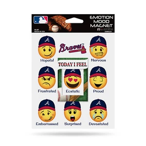 Atlanta Braves Emotion Mood Magnet 8 Emotions 5x6 Inches NEW Free Ship - Picture 1 of 2