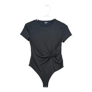 Express Damen XS Schwarz SS Body Geraffte Taille Sexy Lagenlook Capsule - Bild 1 von 14