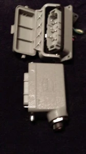 HARTING HAN 6 HSB-sti, BU, 6 Pin Connectors with Heavy Duty Housings - Picture 1 of 13