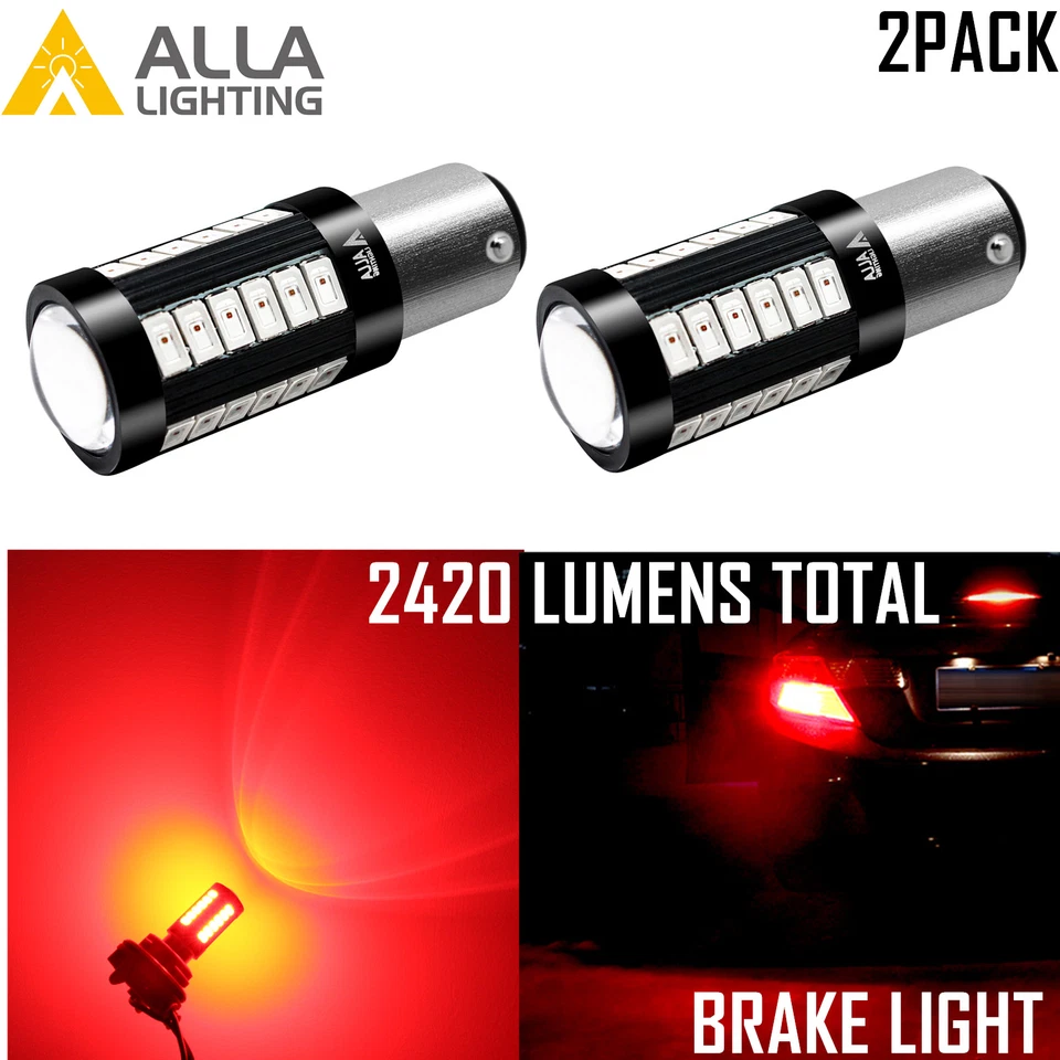 Alla Lighting 33-LED 1156 Super Bright Red Brake|Turn Signal Light Bulb Replace - Image 1 of 4