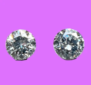2 Matched GIA Certified ROUND Brilliant .46 CT TDW Natural Diamonds STUDS? - Picture 1 of 7