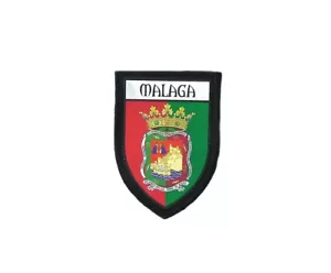 Patch Aufnäher Aufnäher Stickerei Thermoaufkleber Flagge bedruckt Spanien Malaga - Bild 1 von 1