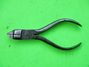 vintage small 4-1/4" W. Germany flat jaw off set side cutter pliers - Picture 1 of 8