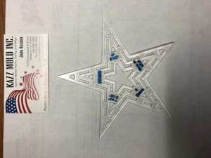Plantillas de acolchado moldeadas de acrílico transparente de 1/16" - estrella 4 tamaños en uno - Imagen 1 de 1