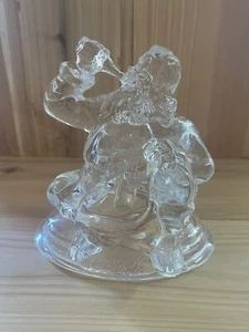 1997 Coca Cola Glass Santa Display Figurine 5” - Picture 1 of 14