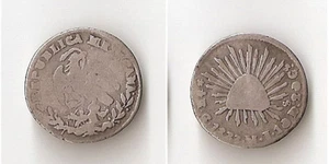 Mexico, Guanajuato 1/2 real 1833 Go MJ - Picture 1 of 1