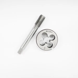 M12*1 M12*1.25 Tap+Die Set HSS&High Carbon Steel Right Hand Metric Threading - Picture 1 of 8