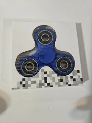 Juguete giratorio de alta velocidad para aliviar el estrés Tri-Fidget Spinner manual azul Foto 1 de 4