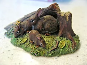 Hallmark Galleries Majestic Wilderness Collection Cottontail Rabbits Figurine - Picture 1 of 4
