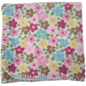 Circo Floral Fleece Baby Blanket Target Flower Thin Stitch Edge 30x40 htf Lovey - Picture 1 of 3