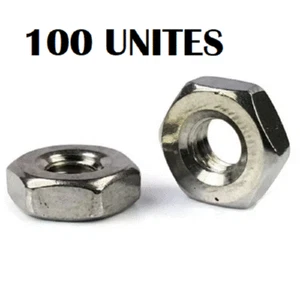 (Quantità da 100) #4 DADO ESAGONALE BIS01 ACCIAIO INOX MACCHINA DADO ESAGONALE. - Foto 1 di 3