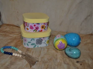 Two Spring Time/Slightly Rounded Pantry/Nesting Boxes Farmhouse/Folk Art/Artist - Picture 1 of 11