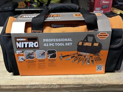 Worx NITRO Professional 42-Piece Hand Tool Set With Case. New - Image 1 of 4
