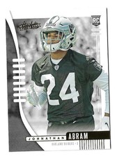 2019 Johnathan Abram Rookie Panini Absolute Football Trading Card #182