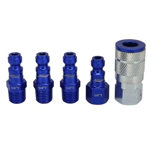 COLOR FIT® by Milton® 1/4" NPT Coupler & Plug Kit T-Style (5-Piece) - Picture 1 of 6