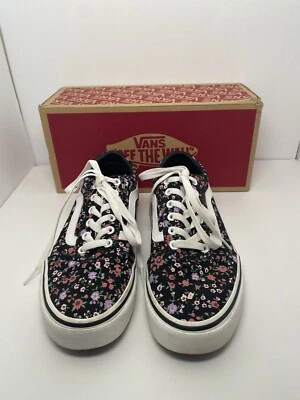 Vans Era Ditsy Floral Black White Blue Pink Size 8 Women's - Image 1 of 4
