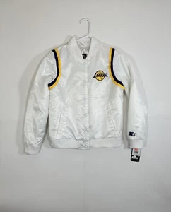 NBA Los Angeles Lakers Lightweight Starter Jacket Women’s Size Large White READ! - Picture 1 of 21