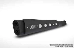 TRIUMPH SCRAMBLER 2015 HIGH MOUNT EXHAUST SHORT SILENCER ZARD BLACK HOMOLOGATED - Picture 1 of 8