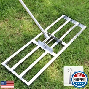Scalebeard Lawn Leveling Rake - Heavy Duty 30"x10" Lawn Leveling Tool with 7F - Picture 1 of 5