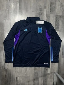 Adidas Argentina Training Navy Blue/purple Jacket Medium Men - Picture 1 of 3