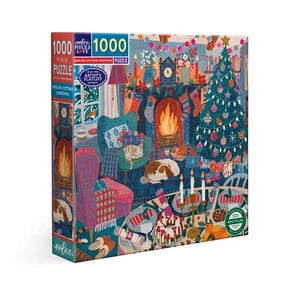 eeBoo 1000 Pc Puzzle – English Cottage Christmas Kids Puzzle Family Puzzle 06037 - Bild 1 von 9