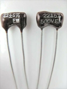 12Pcs - 22pF @ 500V 5% DIP SILVER MICA CAPACITOR ** Great for RF ** #131 - Picture 1 of 1