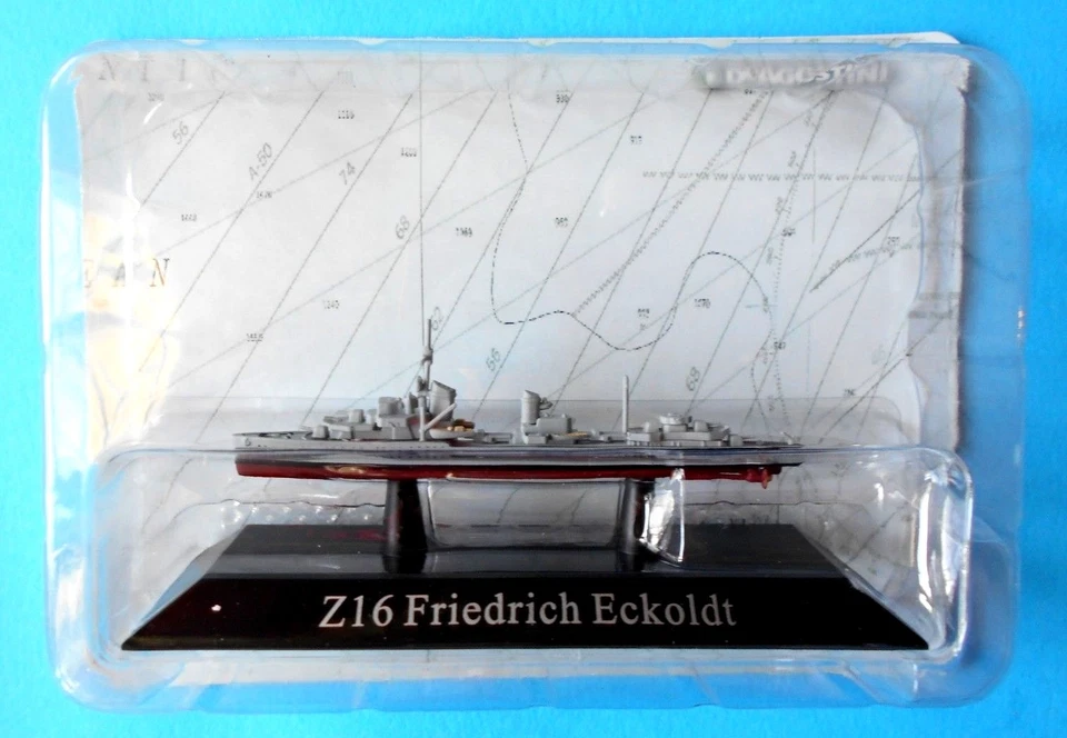  DIE CAST NAVI DA GUERRA  Z16 FRIEDRICH ECKOLDT - 1/1250 DEAGOSTINI [32] - Immagine 1 di 1