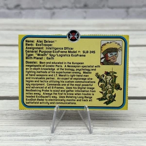 Vintage ExoSquad Alec Deleon Charakter Karteikarte EXO SQUAD - Bild 1 von 2