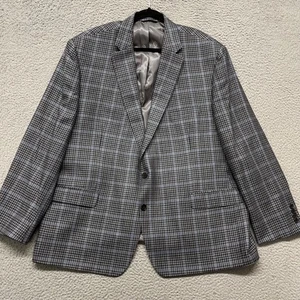 Blazer Ralph Lauren Para Hombres 50R Gris A Cuadros Seda Lana Clásico Heritage Abrigo Deportivo - Imagen 1 de 14