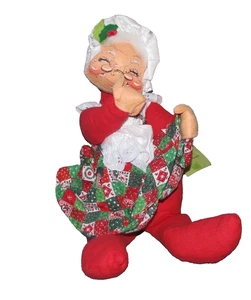 Vintage 1971 Annalee Mobilitee POSEABLE DOLL HOLIDAY XMAS MRS CLAUS OMA MÄDCHEN - Bild 1 von 5