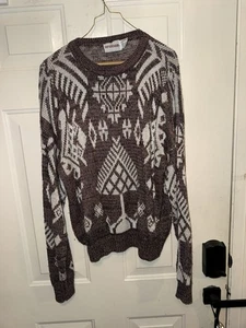 Suéter McGregor De Colección Para Hombre Grande Multicolor Tejido a Rayas Cuello Redondo Años 80 Acrílico - Imagen 1 de 2