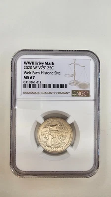 ⭐ 2020 W WEIR FARM NGC CERTIFIED MS67 #801 - Image 1 of 2