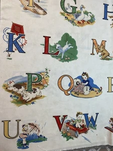 RARE FABRIC Alphabet panel ABC Moda HOME 26 letters 24 x 26 " WIDE - Picture 1 of 4