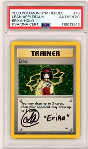 PSA Leah Applebaum Pokémon TCG 1. Edition Gym Heroes Holo Erika 16/132 Rare - Bild 1 von 2