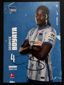 Dedryck Boyata Hertha BSC Berlin Original signierte Autogrammkarte 2021/22 - Bild 1 von 2