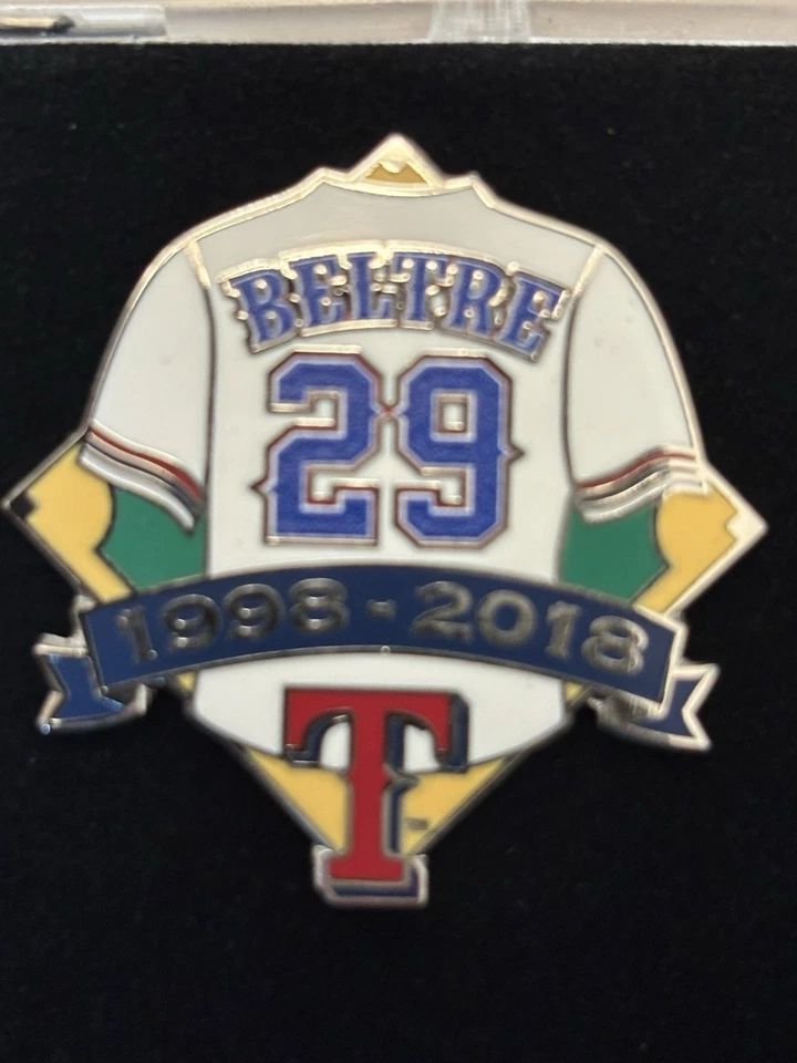 Camiseta del Salón de la Fama del Béisbol 2024 Adrián Beltré Pin Texas Rangers 1998-2018 Foto 1 de 1