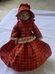Godey’s Little Lady Puppe Porzellan Kopf & Gliedmaßen Stoffkörper 7” Ruth Gibbs GC - Bild 1 von 9
