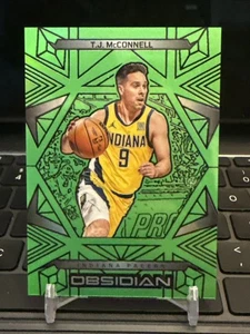 2024-25 Panini Obsidian TJ McConnell Green Flood /25 - Indiana Pacers - Picture 1 of 2