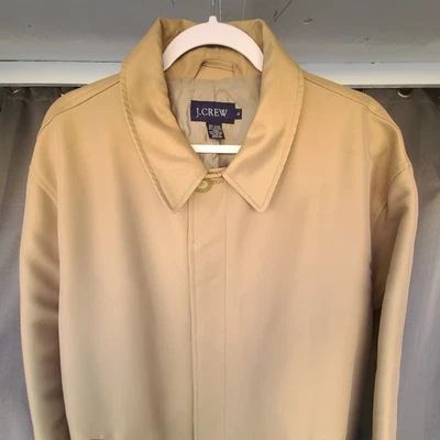 Винтажный J экипажа куртка мужская XL бежевый полиэстер автомобиля пальто хлопок изолированный пальто - Изображение 1 из 4