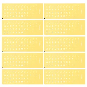 English Stickers, 10pcs Cover Style 1, Clear Background White Lettering - Picture 1 of 5