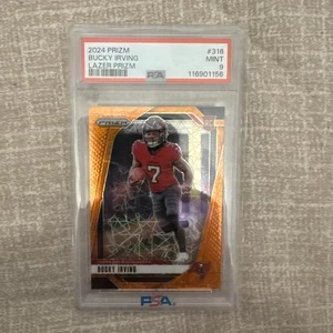 BUCKY IRVING 2024 PANINI PRIZM ROOKIE NARANJA LAZER BUCCANEERS RC PSA 9 - Imagen 1 de 2