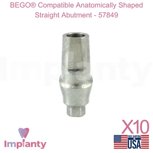 10x Bego® Compatible AnatomicaIIy Forma Prótesis Dental Recta 57849 Ø4.1mm - Imagen 1 de 6