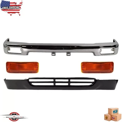 Fits 1989-1991 Toyota Pickup 2WD Front Chrome Bumper Valance  Signal Light 4PCS Foto 1 de 4