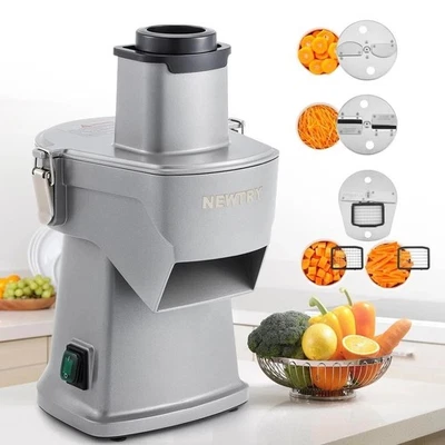 NEWTRY 4 in 1 Electric Vegetable Slicer Dicer Shredder Strip Cutter Commercial — 第 1/4 张图片