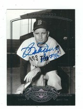 Autographed 2005 UD Past Time Pennants BOBBY DOERR Red Sox card w/COA