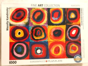 Puzzle 1000 pezzi studio dei quadrati a colori nuovo e sigillato - Foto 1 di 11