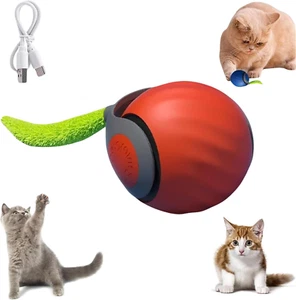 Speedy 2.0 Tail Cat Toy Interactive Smart Moving Ball with Tail Two Speed Orange - Picture 1 of 7