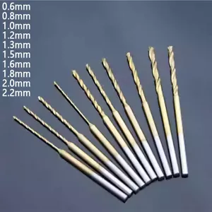 0.6-2.2mm Micro Round Shank Drill Bits Set Small Precision Twist Drill Tool - Picture 1 of 7